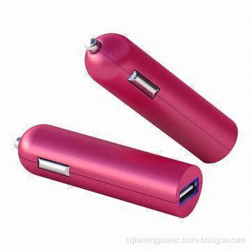 USB In-car Charger for iPhone, iPad and Mobile Phones, 1 or 2.1A USB for Choose